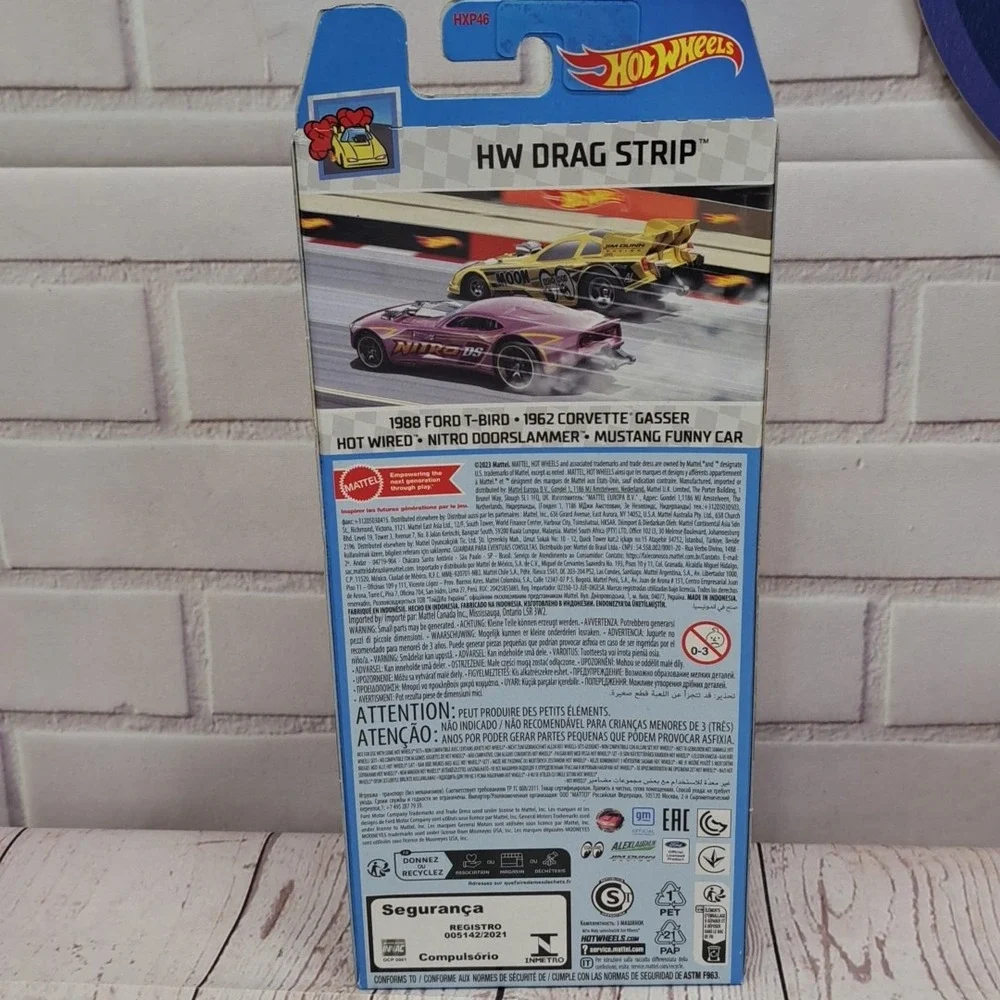 2024 Hot Wheels 5 Pack HW Drag Strip  '88 T-Bird, '62 vette, Moon Dragster Musta